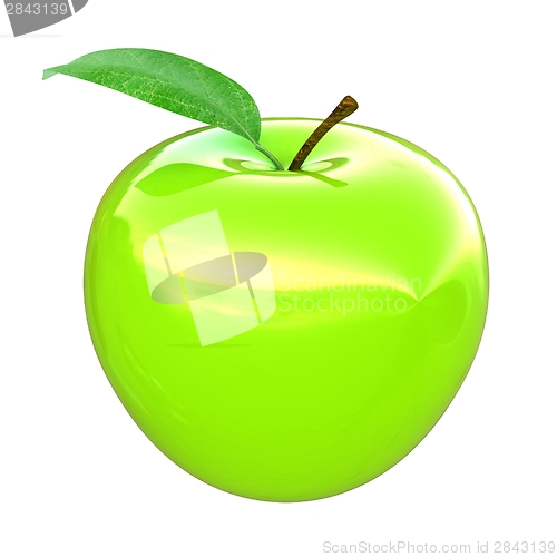 Image of Green apple, isolated on white background 