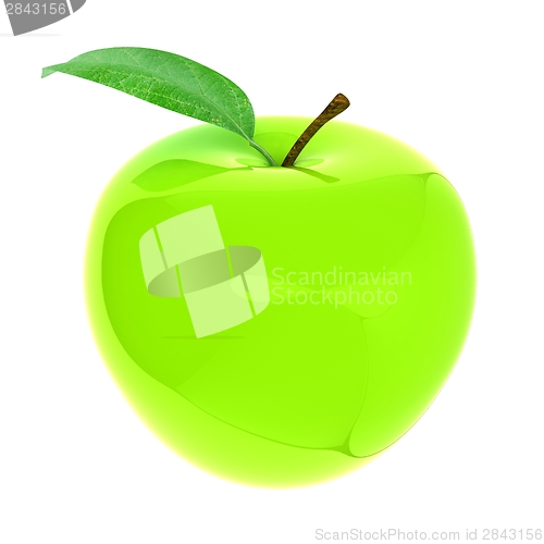 Image of Green apple, isolated on white background 