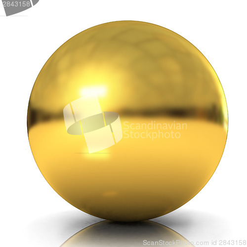 Image of Gold Ball 3d render 