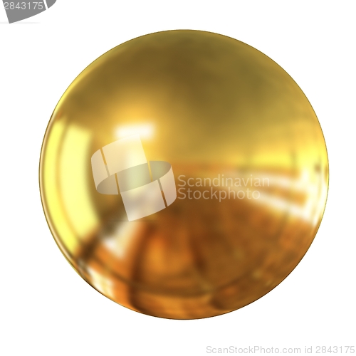 Image of Gold Ball 3d render 