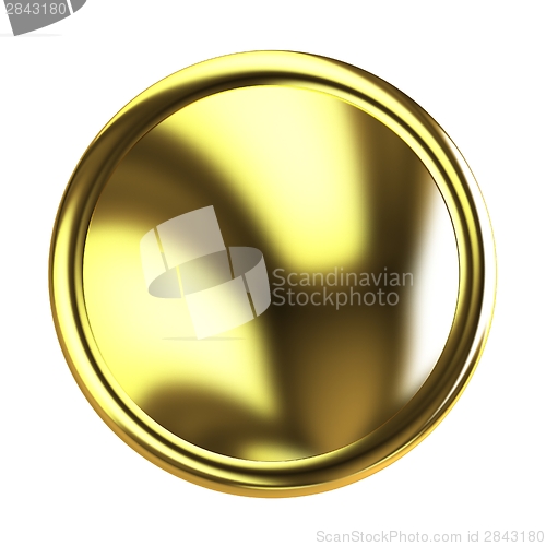 Image of Golden Web button isolated on white background