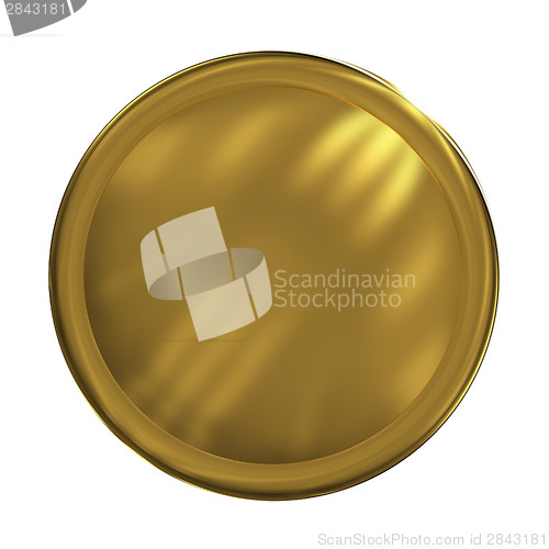 Image of Golden Web button isolated on white background