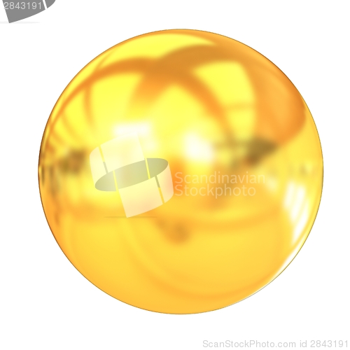 Image of Gold Ball 3d render 