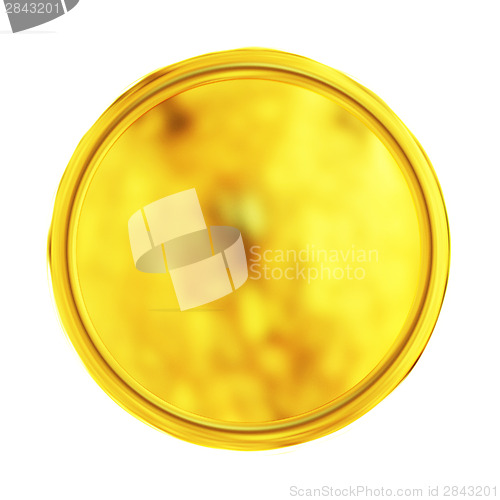 Image of Golden Web button isolated on white background