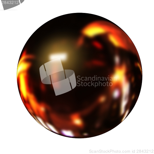 Image of Black fire ball 3d render 