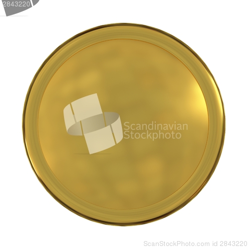 Image of Golden Web button isolated on white background