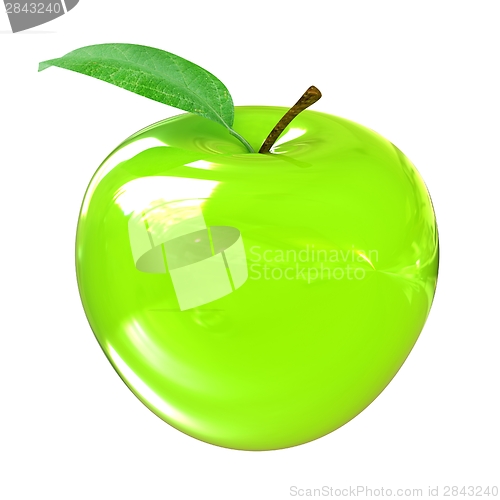 Image of Green apple, isolated on white background 