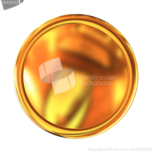 Image of Golden Web button isolated on white background