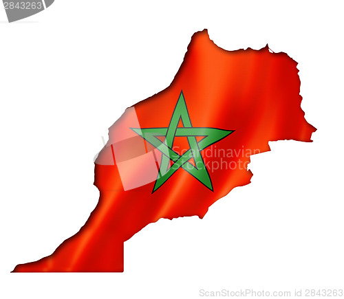 Image of Moroccan flag map
