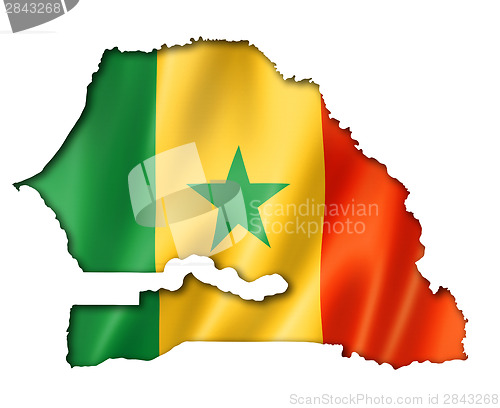 Image of Senegalese flag map