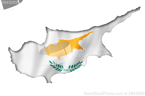 Image of Cyprus flag map