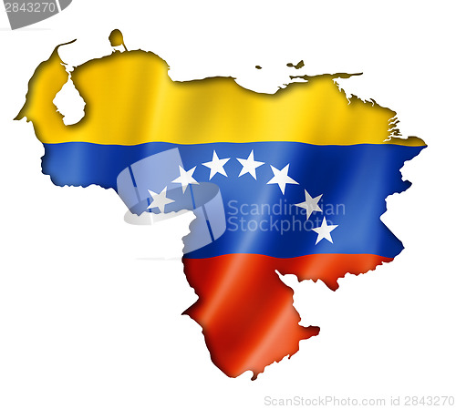 Image of Venezuelan flag map