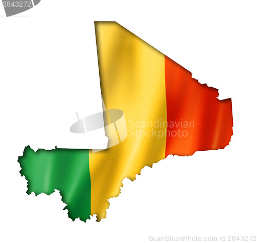 Image of Mali flag map