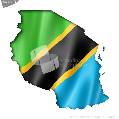 Image of Tanzania flag map