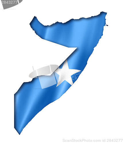 Image of Somalian flag map