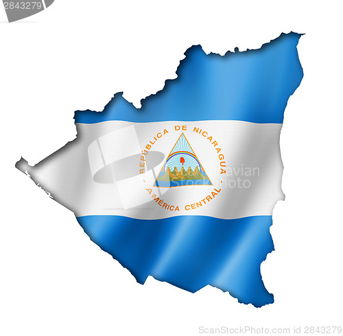Image of Nicaragua flag map