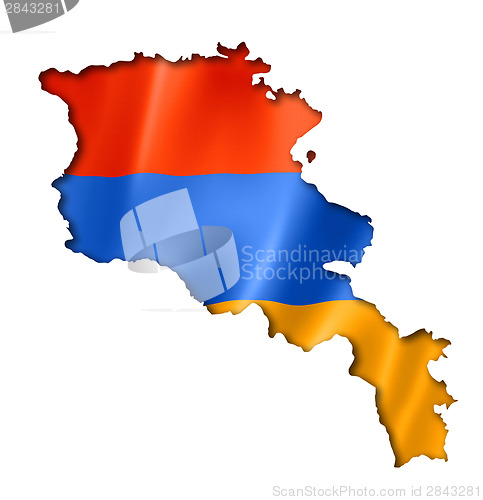 Image of Armenian flag map