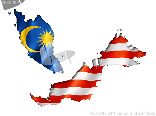 Image of Malaysian flag map