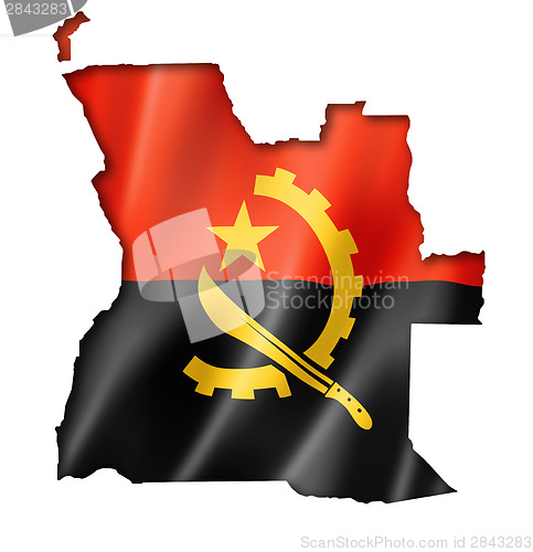 Image of Angolan flag map