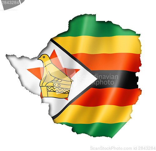 Image of Zimbabwe flag map