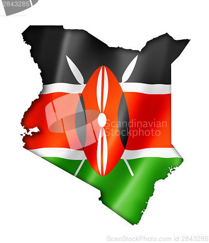 Image of Kenyan flag map