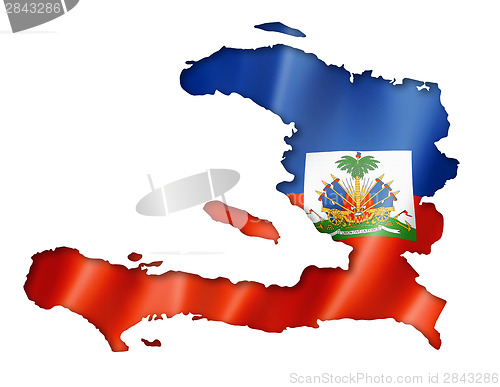 Image of Haitian flag map