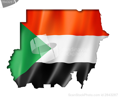Image of Sudan flag map
