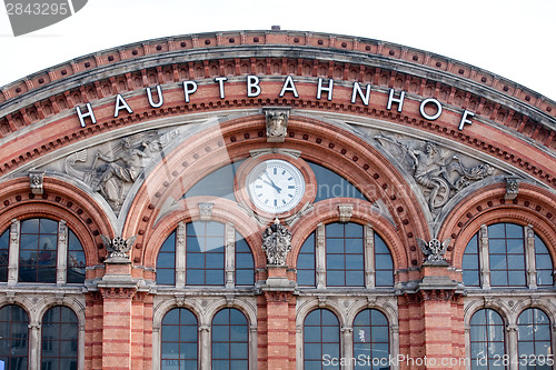 Image of big german railway station facade