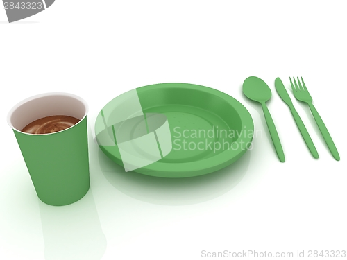 Image of Fast-food disposable tableware