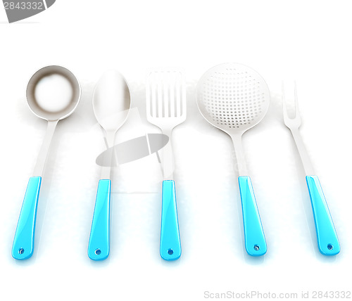 Image of cutlery on a white background 