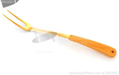 Image of Large fork on white background 