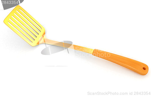 Image of gold cutlery on white background 