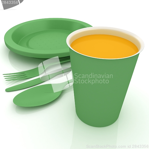 Image of Fast-food disposable tableware