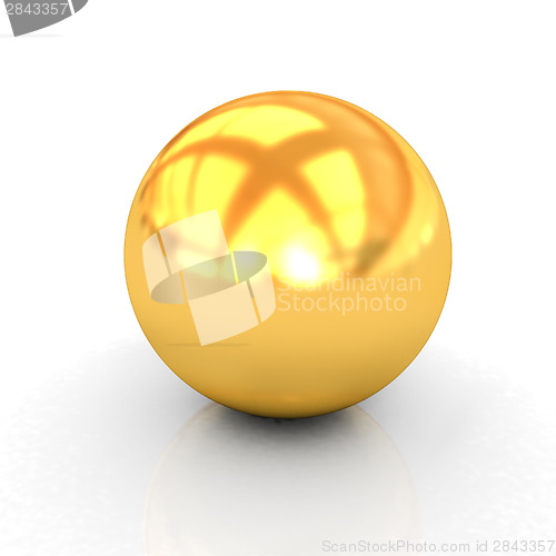 Image of Gold Ball 3d render 