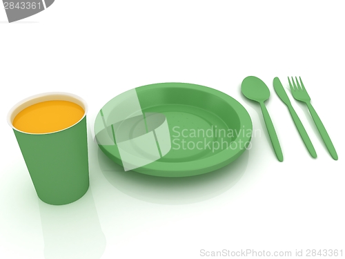 Image of Fast-food disposable tableware