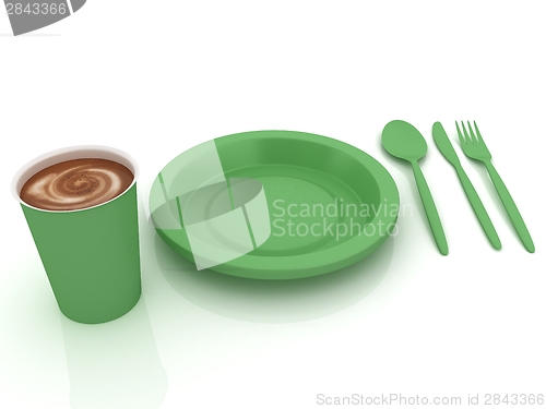 Image of Fast-food disposable tableware