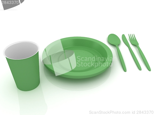 Image of Fast-food disposable tableware