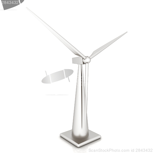 Image of Wind turbine isolated on white 