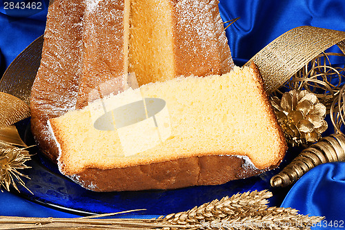 Image of Christmas composition with Pandoro