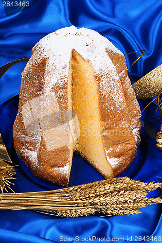 Image of Christmas composition with Pandoro