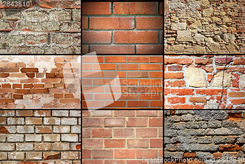 Image of collection of brick wall textures