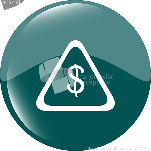 Image of web icon cloud with dollars money sign