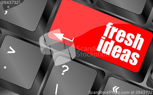 Image of fresh ideas button on computer keyboard key