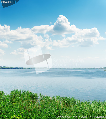 Image of sky with clouds over river