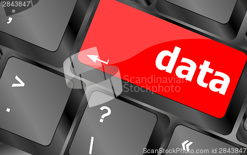 Image of Data concept: computer keyboard with word Data
