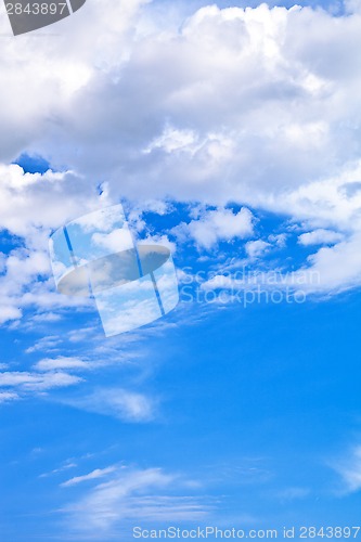 Image of blue sky with clouds 