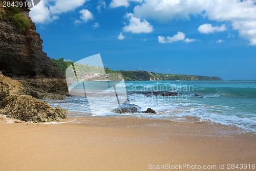 Image of Surf waves and turqoise water