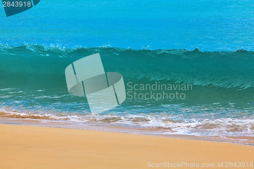 Image of Surf waves and turqoise water