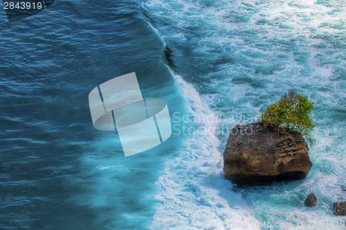 Image of Surf waves and turqoise water