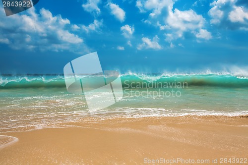 Image of Surf waves and turqoise water